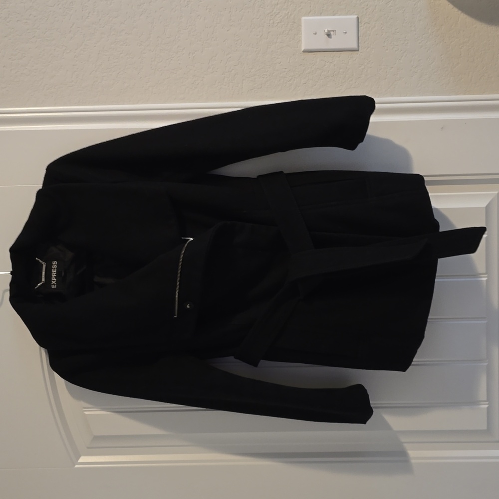 Express black peacoat